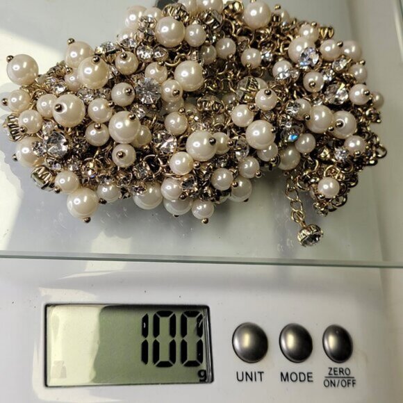 Statement Pearls and Crystal Choker Necklace - Picture 16 of 16